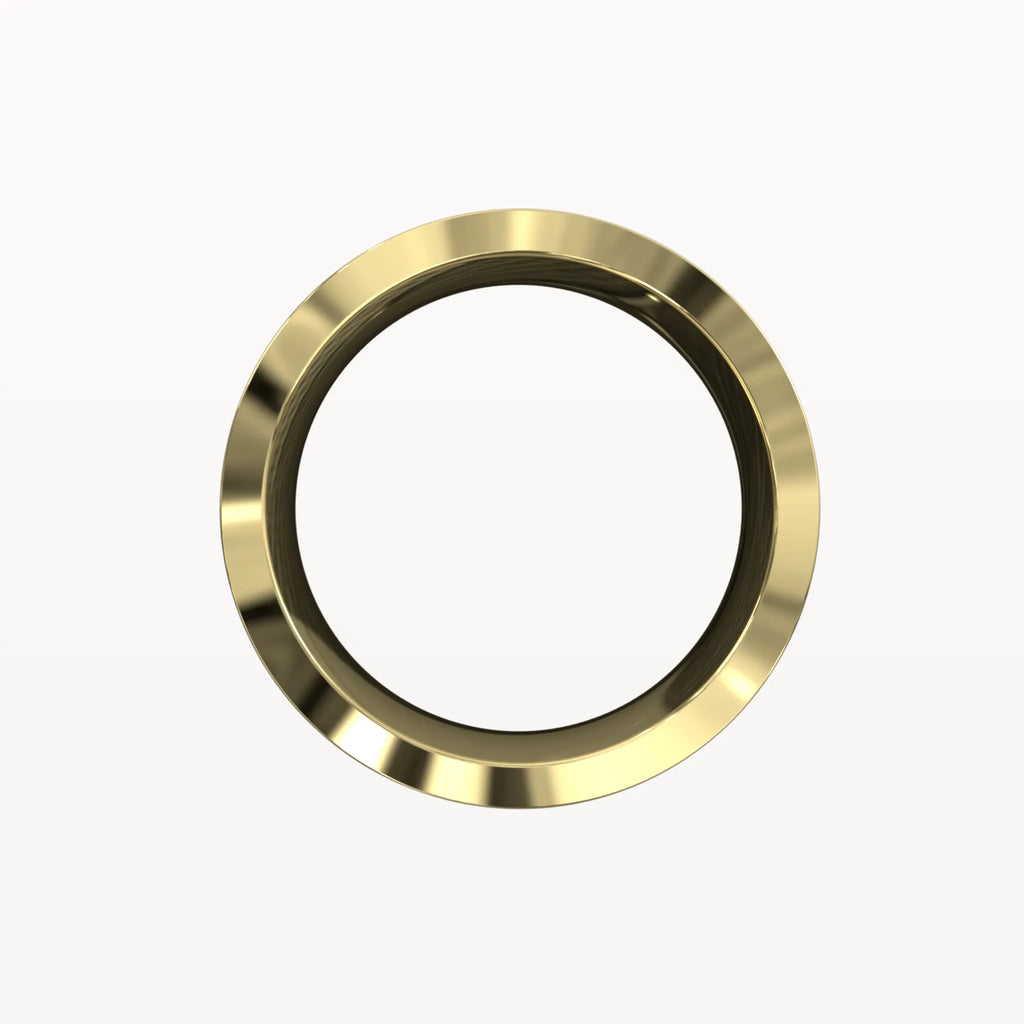Polished Edge Contrast Diamond Band - Eden & Co