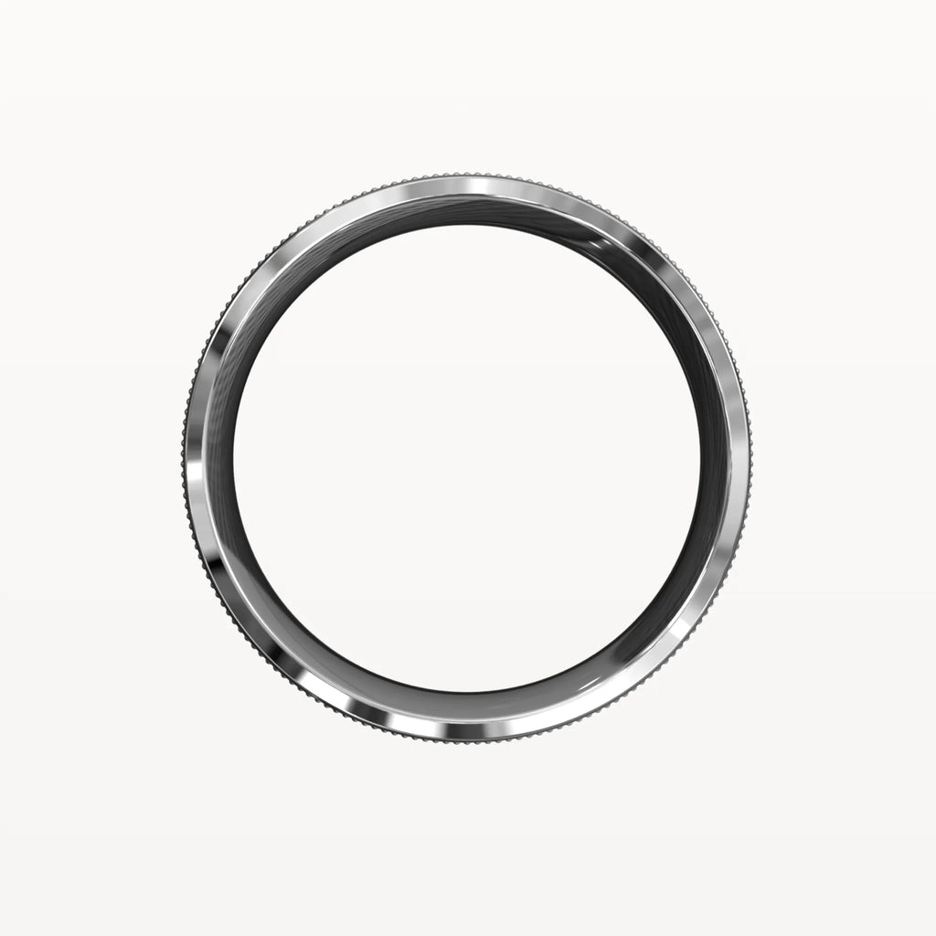 Dual Channel Milgrain Facet Band - Eden & Co