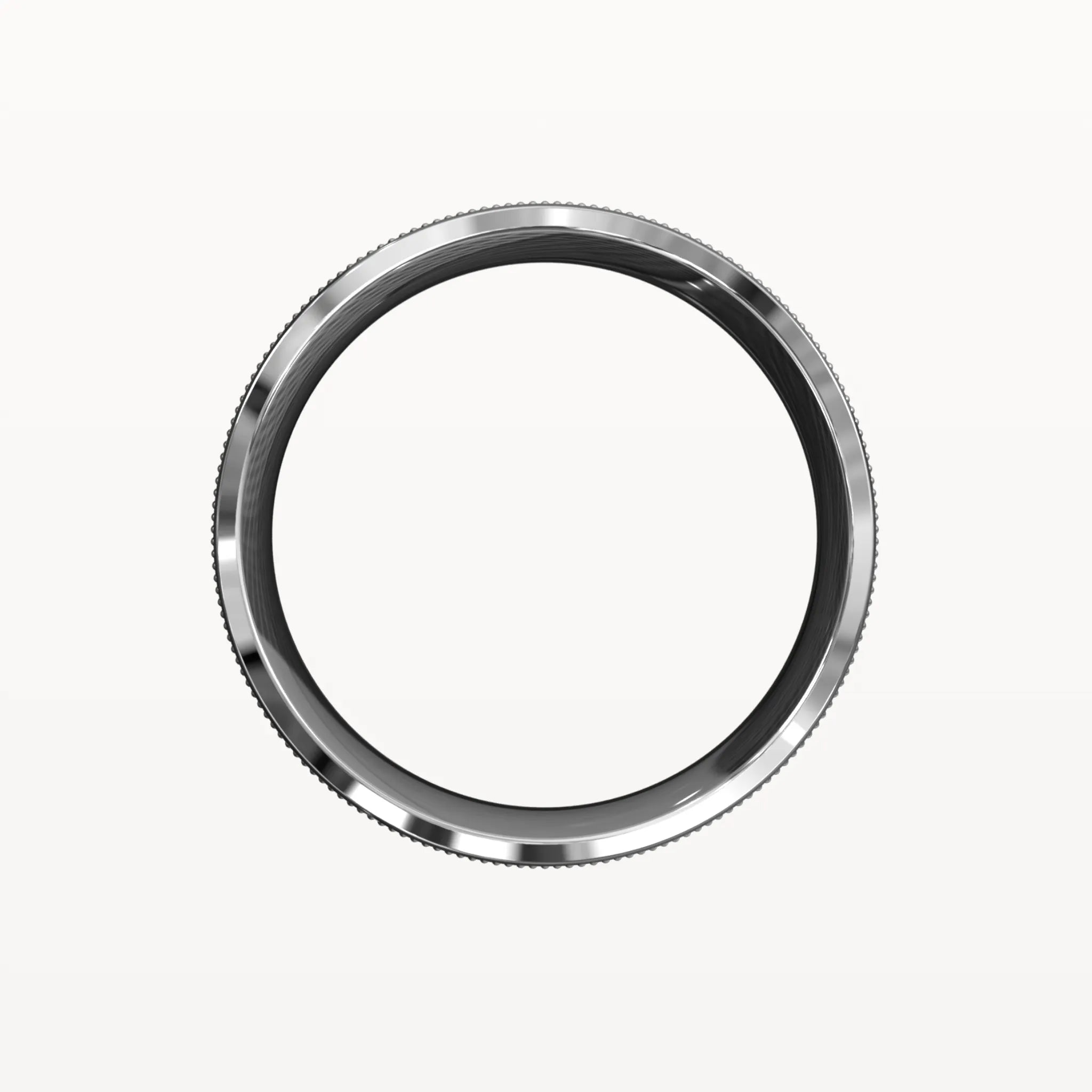 Dual Channel Milgrain Facet Band - Eden & Co