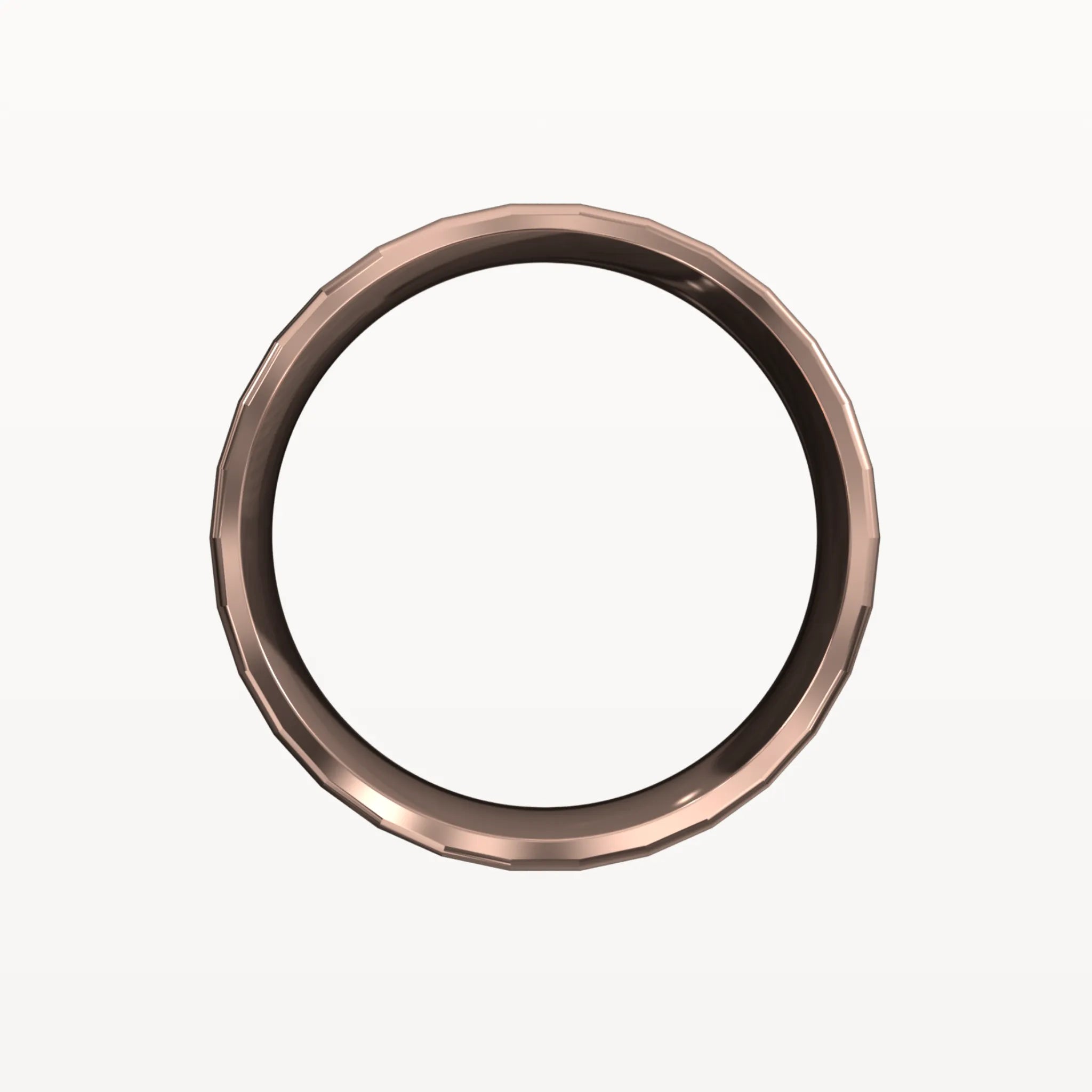 Facet Polished Edge Centre-Brushed Band - Eden & Co