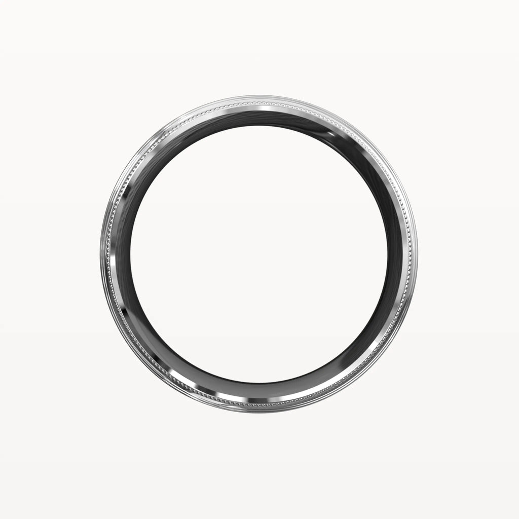 Ice Matte Milgrain Edged Band - Eden & Co