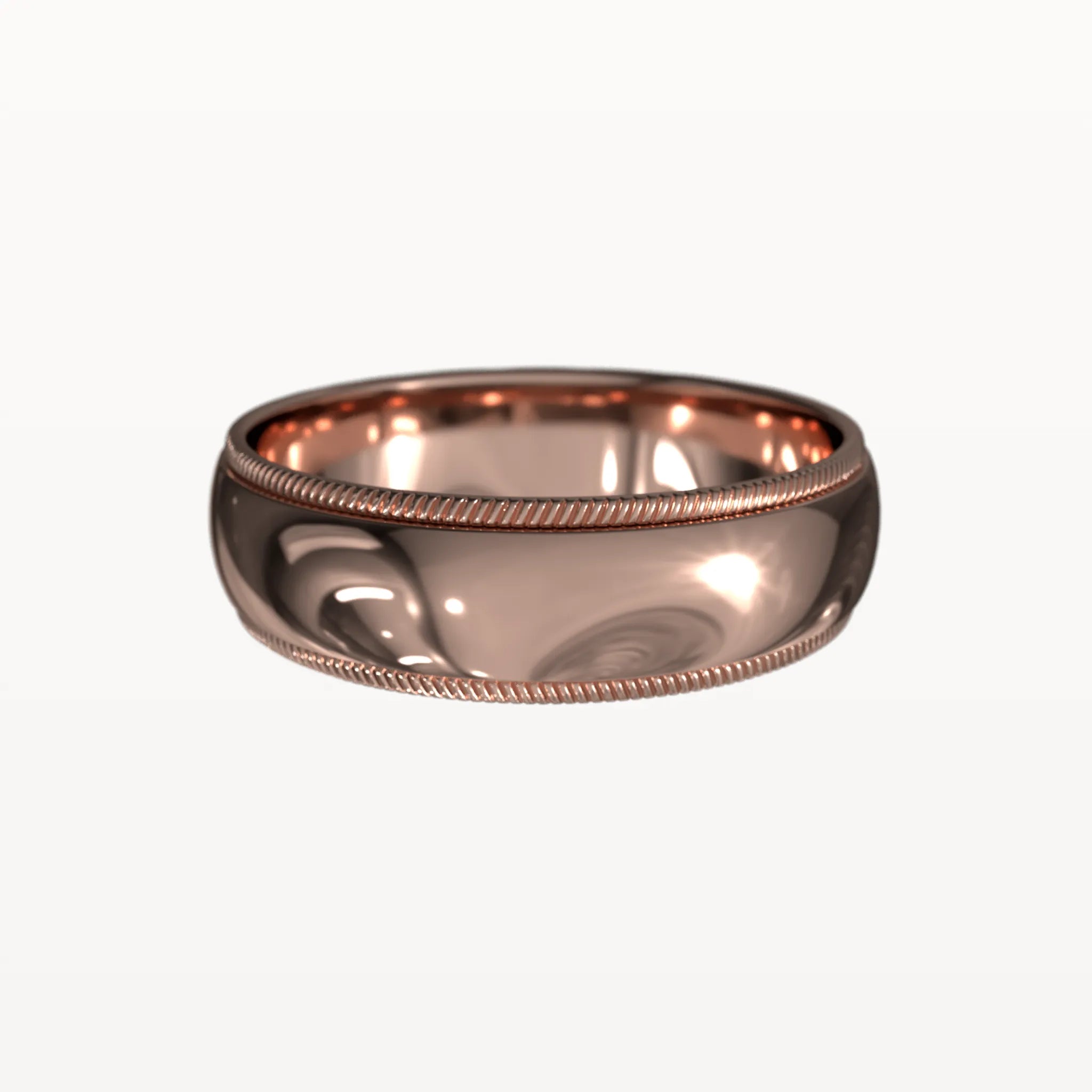 Polished Milgrain Edged Band - Eden & Co