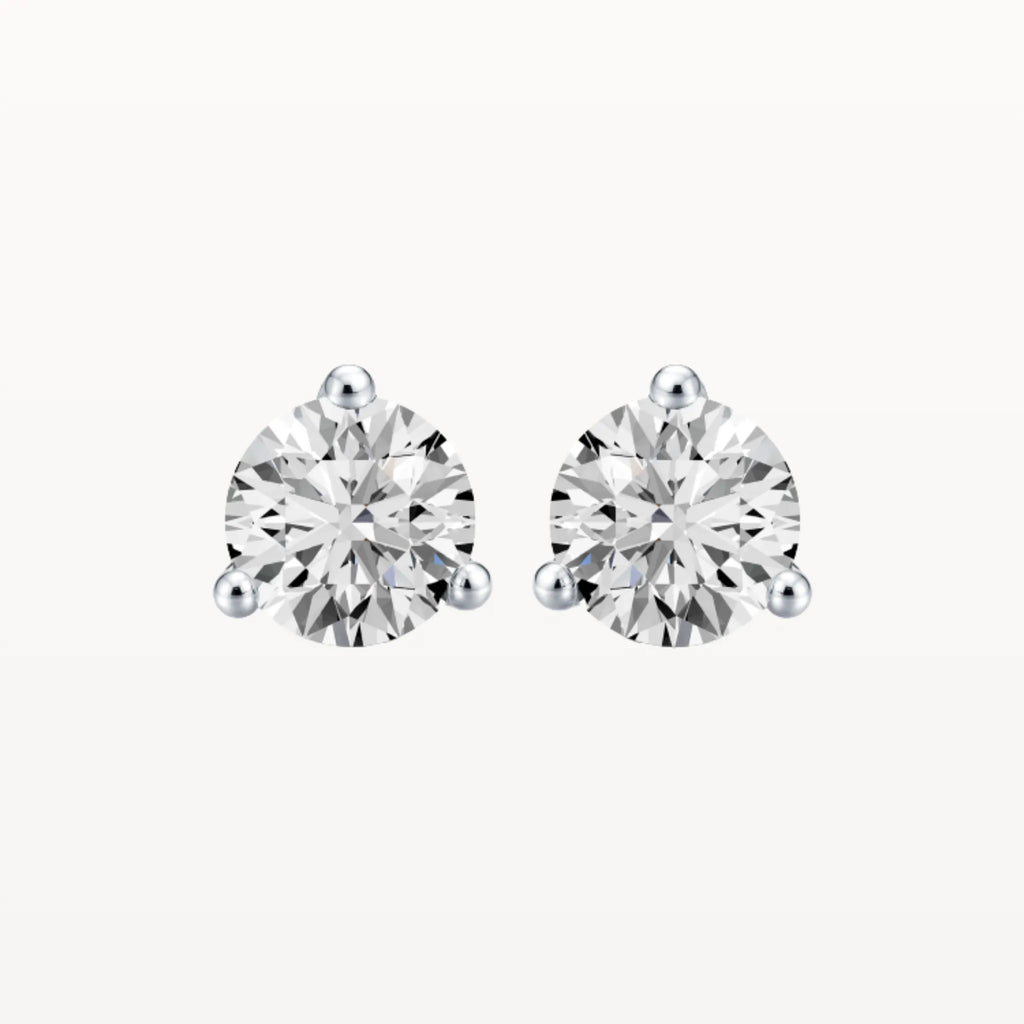 Three Claw Diamond Studs - Lab Diamond - Eden & Co