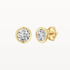 Tapered Bezel Studs - Lab Diamond - Eden & Co