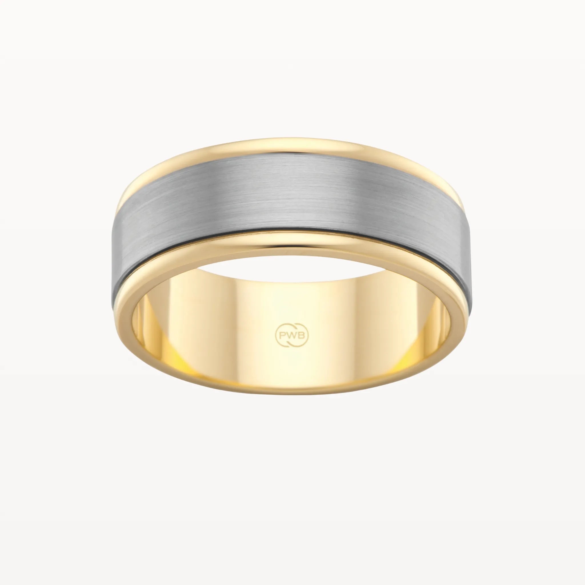 Gold and Titanium Stepped Edge Band