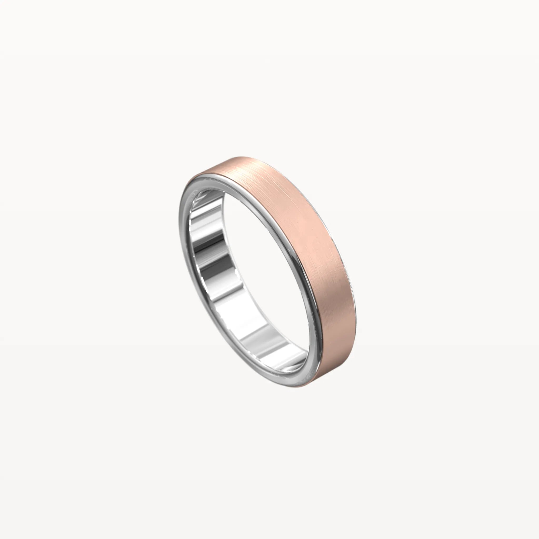 Classic Brushed Flat Band with Polished Edges