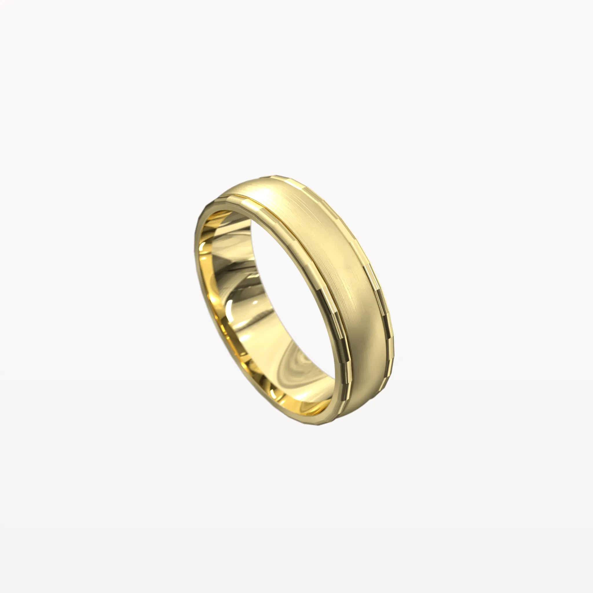 Facet Polished Edge Centre-Brushed Band
