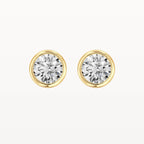 Tapered Bezel Studs - Natural Diamond - Eden & Co