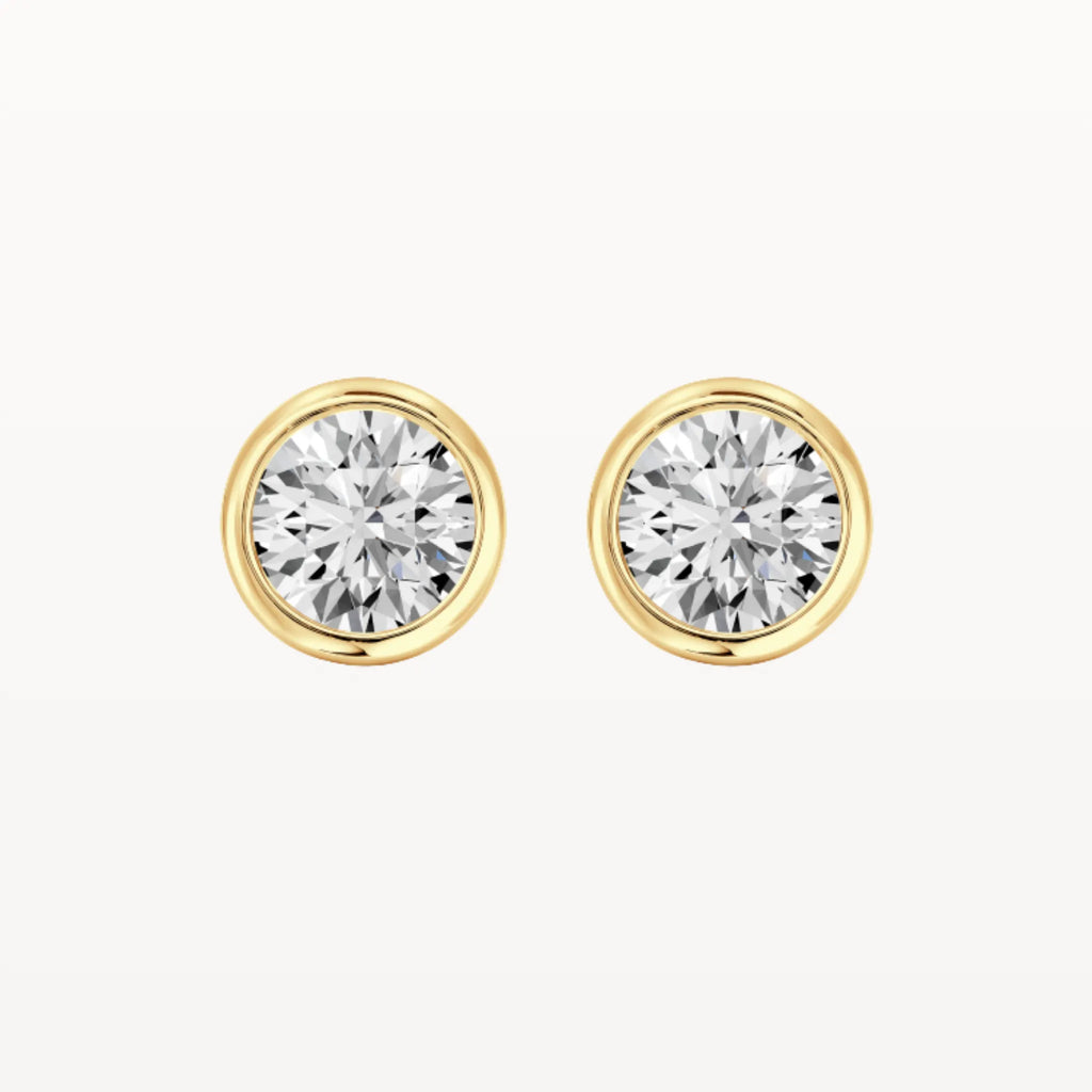 Tapered Bezel Studs - Lab Diamond - Eden & Co