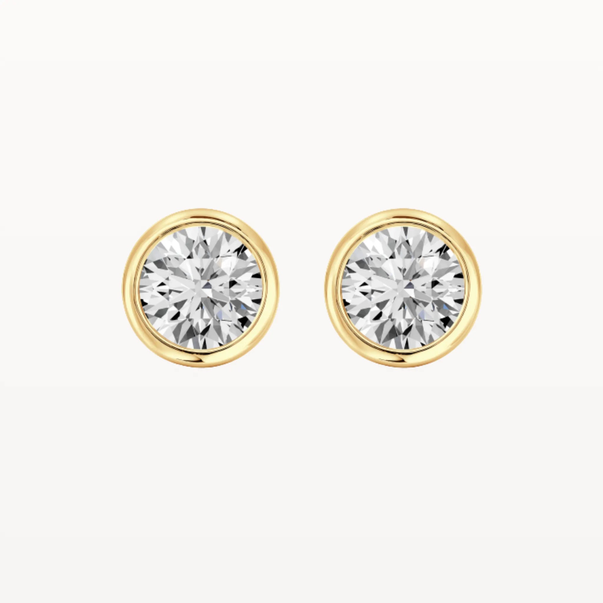 Tapered Bezel Studs - Lab Diamond - Eden & Co