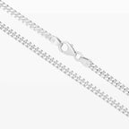 White Gold Diamond Cut Curb Chain (2.8mm)