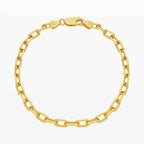 Diamond Cut Paper Clip Bracelet (3.74mm)