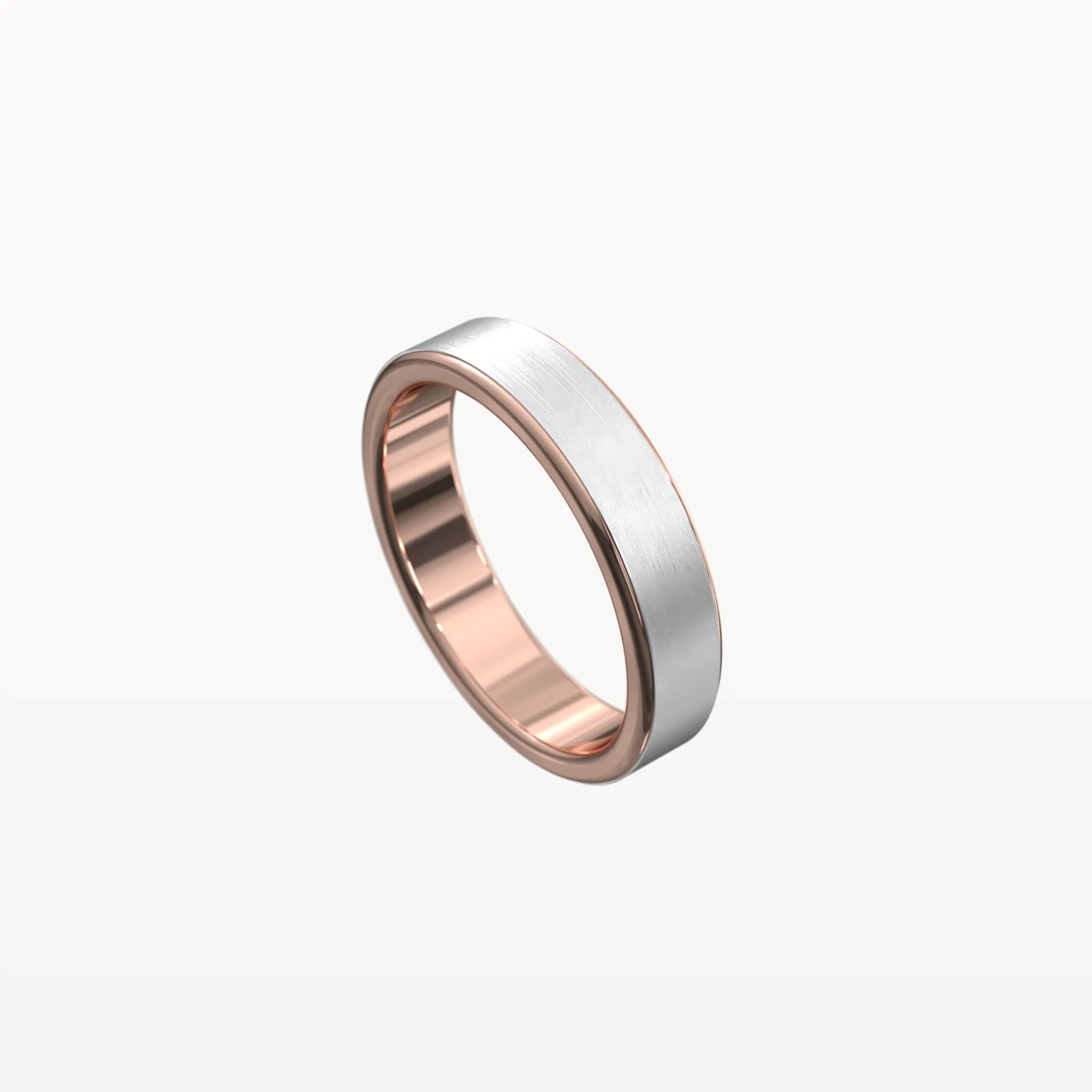 Classic Brushed Flat Band with Polished Edges